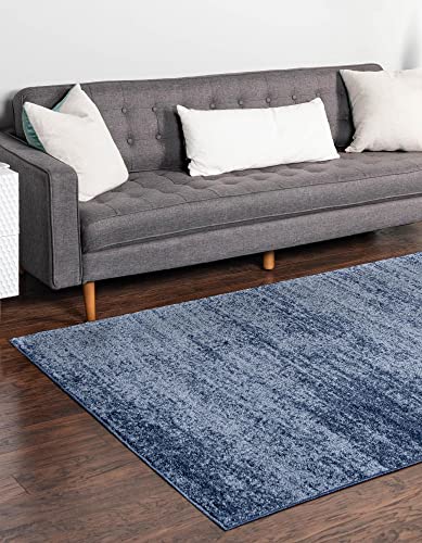 Rugs.com Angelica Collection Rug – 2' x 3' Navy Blue Medium Rug Perfect for Entryways, Kitchens, Breakfast Nooks, Accent Pieces