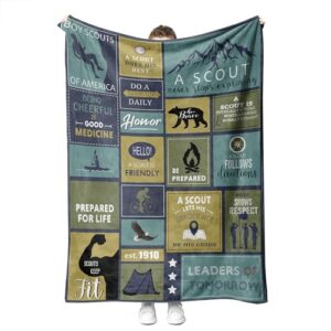 scout throw blanket for scout lovers soft and fuzzy fleece scout blanket gifts for scout boys and girls