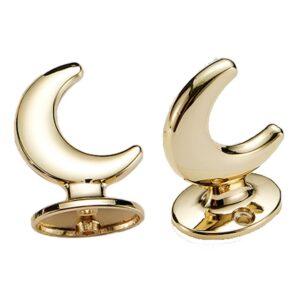 achnau 2 pack robe hook wall mounted coat hooks moon shape for hanging coats bags hats towels