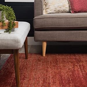 Rugs.com Angelica Collection Rug – 2' x 3' Terracotta Medium Rug Perfect for Entryways, Kitchens, Breakfast Nooks, Accent Pieces