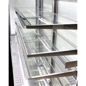 PEAKCOLD Refrigerated Glass Bakery Display Case; Floor Standing Cake Showcase with 3 Shelves; 36" W