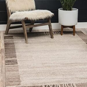 Rugs.com Angelica Collection Rug – 3' x 5' Dark Beige Medium Rug Perfect for Entryways, Kitchens, Breakfast Nooks, Accent Pieces