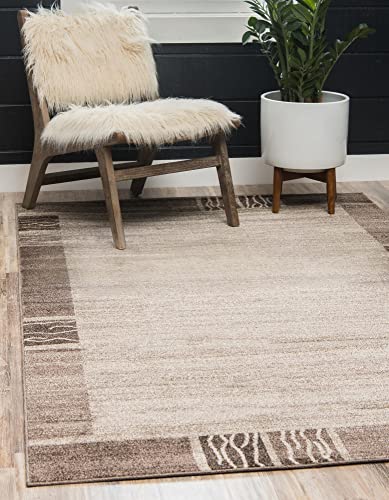 Rugs.com Angelica Collection Rug – 3' x 5' Dark Beige Medium Rug Perfect for Entryways, Kitchens, Breakfast Nooks, Accent Pieces