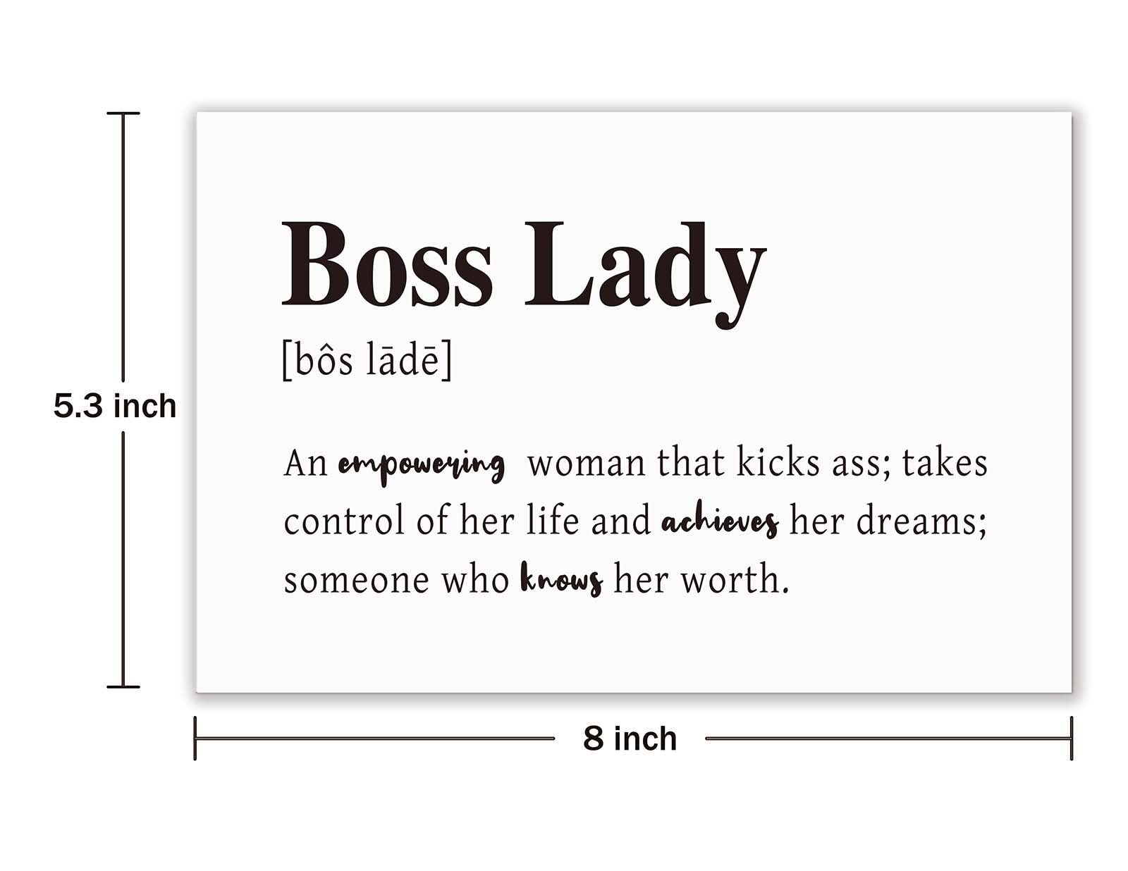 Serviky Funny Boss’s Day Card for Women, Best Boss Appreciations Birthday Gifts for Her(Boss Lady)