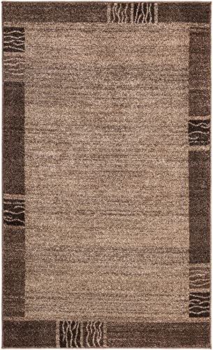 Rugs.com Angelica Collection Rug – 3' x 5' Dark Beige Medium Rug Perfect for Entryways, Kitchens, Breakfast Nooks, Accent Pieces