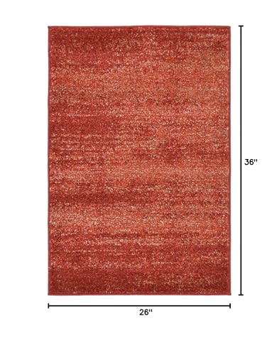 Rugs.com Angelica Collection Rug – 2' x 3' Terracotta Medium Rug Perfect for Entryways, Kitchens, Breakfast Nooks, Accent Pieces