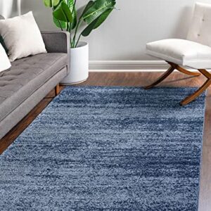 Rugs.com Angelica Collection Rug – 2' x 3' Navy Blue Medium Rug Perfect for Entryways, Kitchens, Breakfast Nooks, Accent Pieces