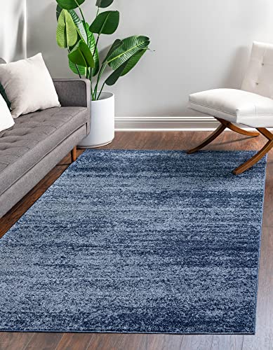 Rugs.com Angelica Collection Rug – 2' x 3' Navy Blue Medium Rug Perfect for Entryways, Kitchens, Breakfast Nooks, Accent Pieces