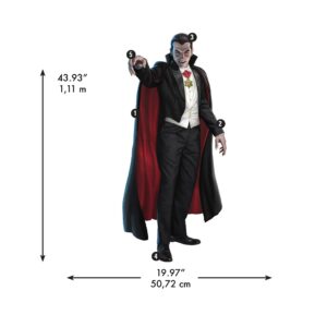 Universal Pictures RMK5211GM Classic Monsters Dracula Peel and Stick Wall Decals, Black, White