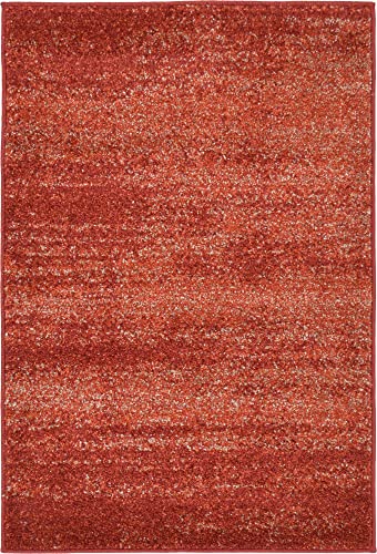 Rugs.com Angelica Collection Rug – 2' x 3' Terracotta Medium Rug Perfect for Entryways, Kitchens, Breakfast Nooks, Accent Pieces