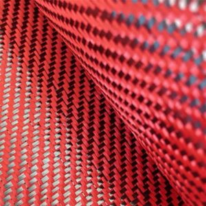 Carbon Fiber Red Fabrics Mixed Carbon Cloth 3K 200g 19.5" Wide 39.4" Long