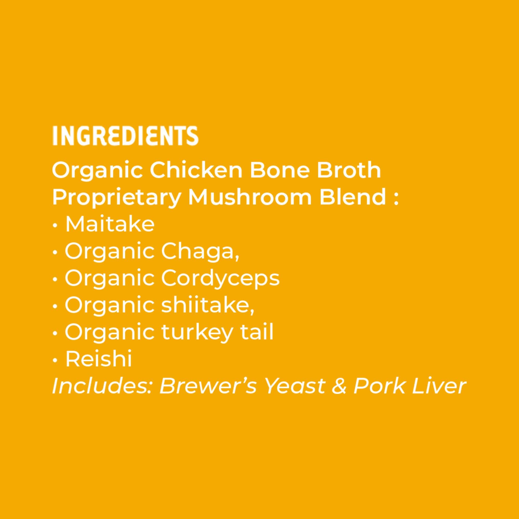 iHeartDogs Bone Broth for Dogs - Bone Broth & Mushroom Gold Powder Supplement for Immune System Support, Improved Mobility & Flexibility and Natural Detox - Turkey Tail Mushroom for Dogs