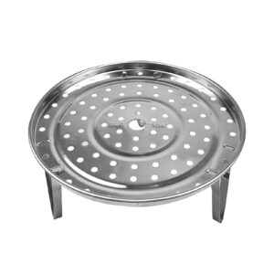 steamer rack, pressure cooker canner rack 304 stainless steel canning rack round pot steaming tray with detachable legs for baking cooking steaming (diameter 26cm)