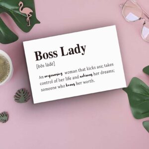 Serviky Funny Boss’s Day Card for Women, Best Boss Appreciations Birthday Gifts for Her(Boss Lady)