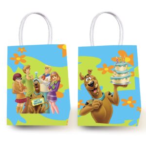 docoky cartoon birthday party decorations, 12pcs cartoon party goodie bags candy bags for cartoon birthday party supplies, kids birthday party favor gift bags