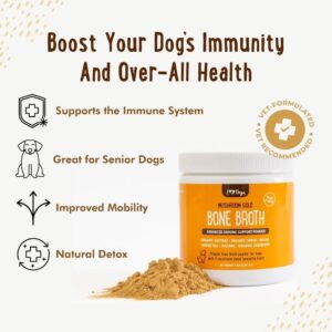 iHeartDogs Bone Broth for Dogs - Bone Broth & Mushroom Gold Powder Supplement for Immune System Support, Improved Mobility & Flexibility and Natural Detox - Turkey Tail Mushroom for Dogs