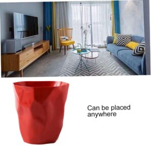 Eioflia Plastic Trash Can Irregular Geometric Waste Bin Garbage Container Waste Basket for Kitchen