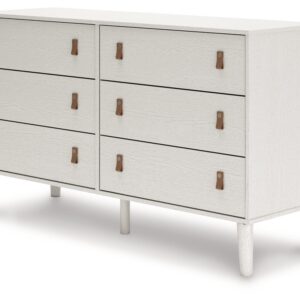 Signature Design by Ashley Aprilyn Farmhouse 6 Drawer Dresser, Whitewash