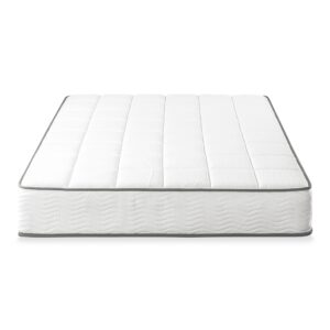 Mellow 10 Inch Classic Bonnell Spring Mattress, Comfort Foam Top with Innerspring Base, CertiPUR-US Certified Foam, Twin, White