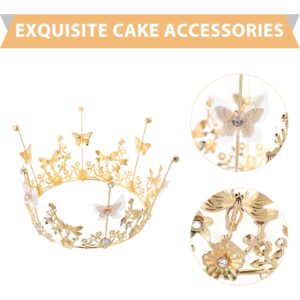 Toyvian 1pc Birthday Cake Decoration Female Birthday Accessory Crown Women Wedding Headdress Crafts for Wedding Party Children's Table Decoration Birthday Bridal Headdress