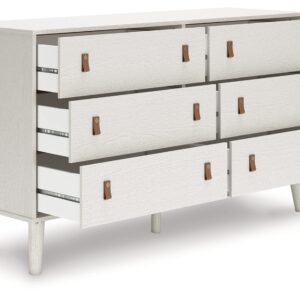 Signature Design by Ashley Aprilyn Farmhouse 6 Drawer Dresser, Whitewash