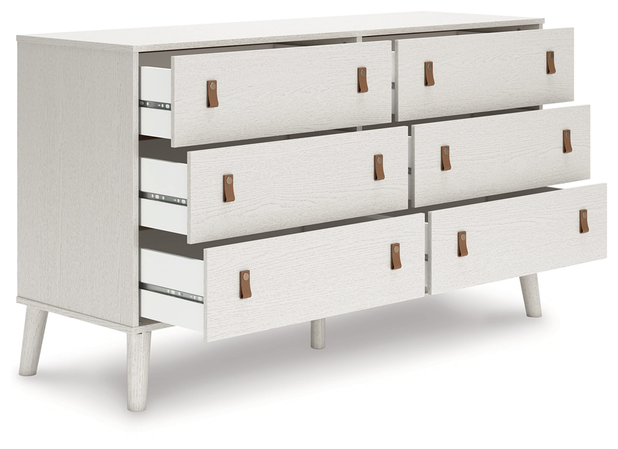 Signature Design by Ashley Aprilyn Farmhouse 6 Drawer Dresser, Whitewash