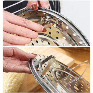 Steamer Rack, Pressure Cooker Canner Rack 304 Stainless Steel Canning Rack Round Pot Steaming Tray with Detachable Legs for Baking Cooking Steaming (Diameter 26cm)