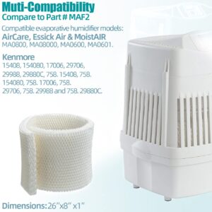 MAF2 Humidifier Wick Filter for Air-Care - Essick Air Moist Air MA0800 MA08000 MA0600 MA0601; Kenmore 32-15508 15408 154080 (2-Pack)