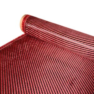 Carbon Fiber Red Fabrics Mixed Carbon Cloth 3K 200g 19.5" Wide 39.4" Long