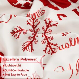 Lyacmy Merry Christmas Bedding Set Queen Size Christmas Tree Duvet Cover 3 Pieces Comforter Cover Set Snowflake Bedding Cover Quilt Cover with Zipper Closure Corner Ties (1 Duvet Cover, 2 Pillowcase)