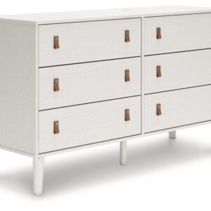 Signature Design by Ashley Aprilyn Farmhouse 6 Drawer Dresser, Whitewash