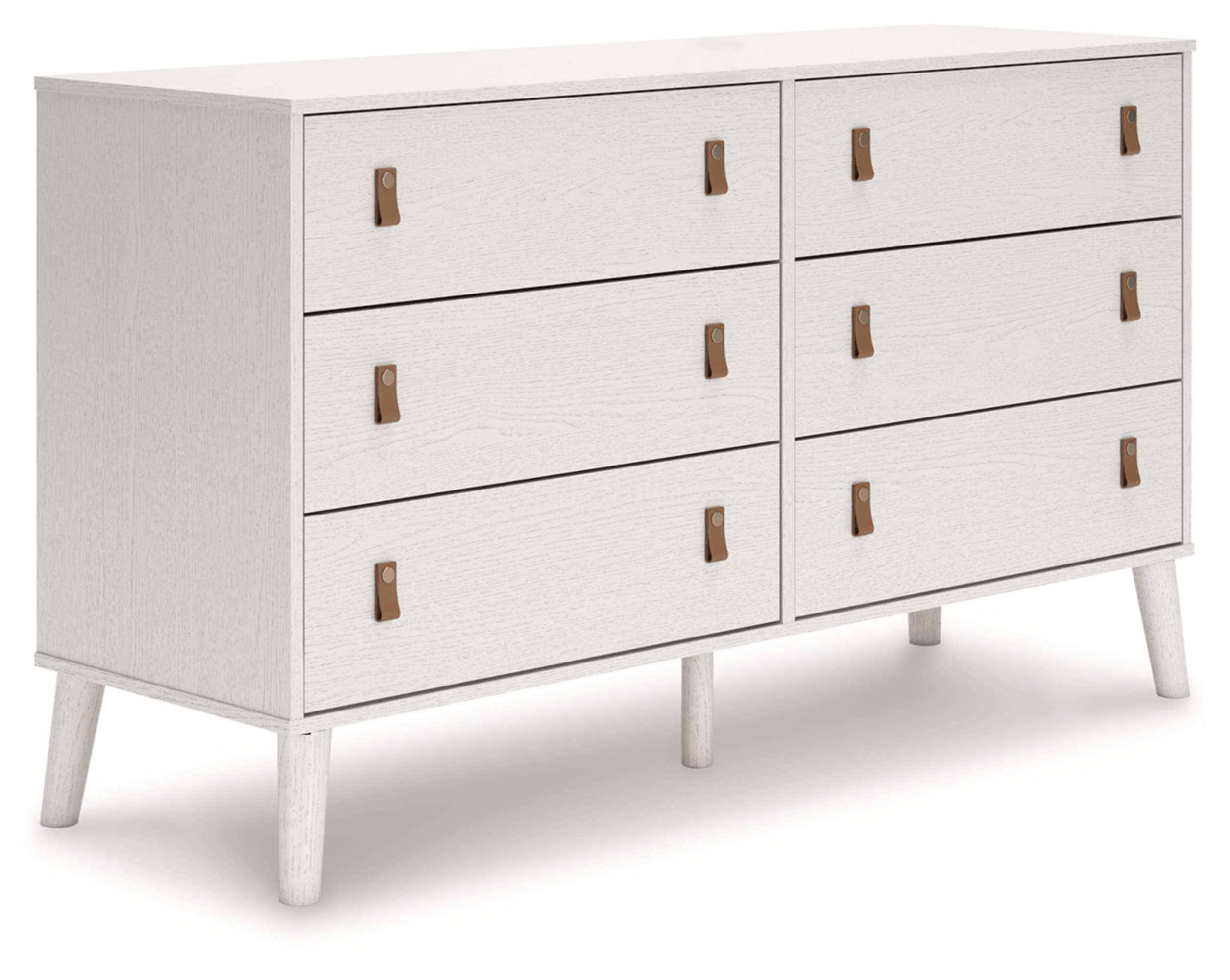 Signature Design by Ashley Aprilyn Farmhouse 6 Drawer Dresser, Whitewash