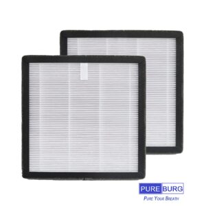 PUREBURG Replacement Filter Compatible with Westinghouse 1701 1702 Air Purifiers,6-Pack H13 HEPA Air Clean Dust VOCs PM2.5 Odor High-efficiency