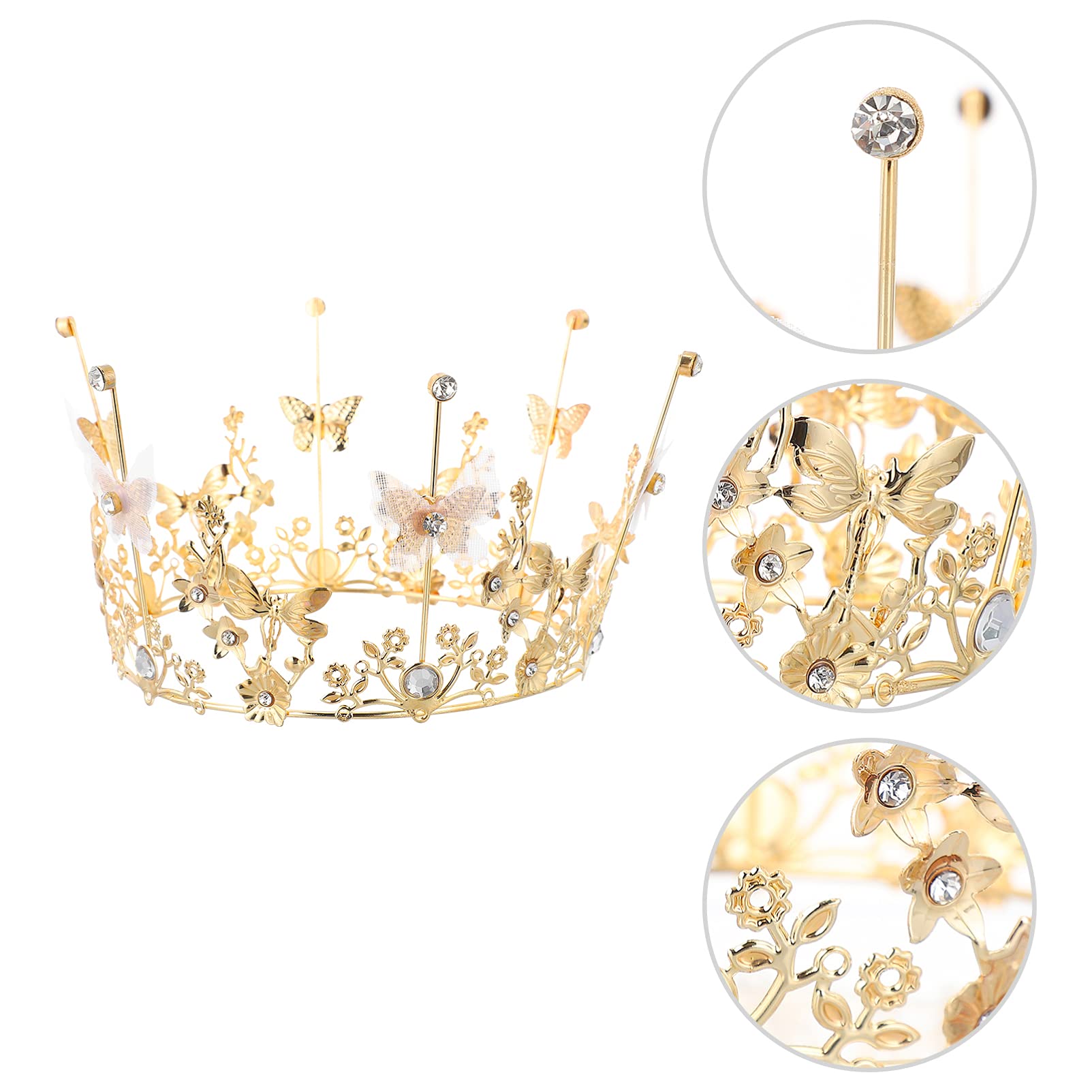 Toyvian 1pc Birthday Cake Decoration Female Birthday Accessory Crown Women Wedding Headdress Crafts for Wedding Party Children's Table Decoration Birthday Bridal Headdress