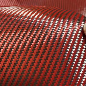 Carbon Fiber Red Fabrics Mixed Carbon Cloth 3K 200g 19.5" Wide 39.4" Long