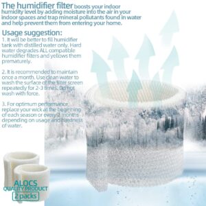 MAF1 Humidifier Filter for Air-Care - Essick Air Emerson Moistair MA1200 MA1201 MA0950, Kenmore14906 32-14906 42-14906 EF1 Humidifiers (2 Pack)