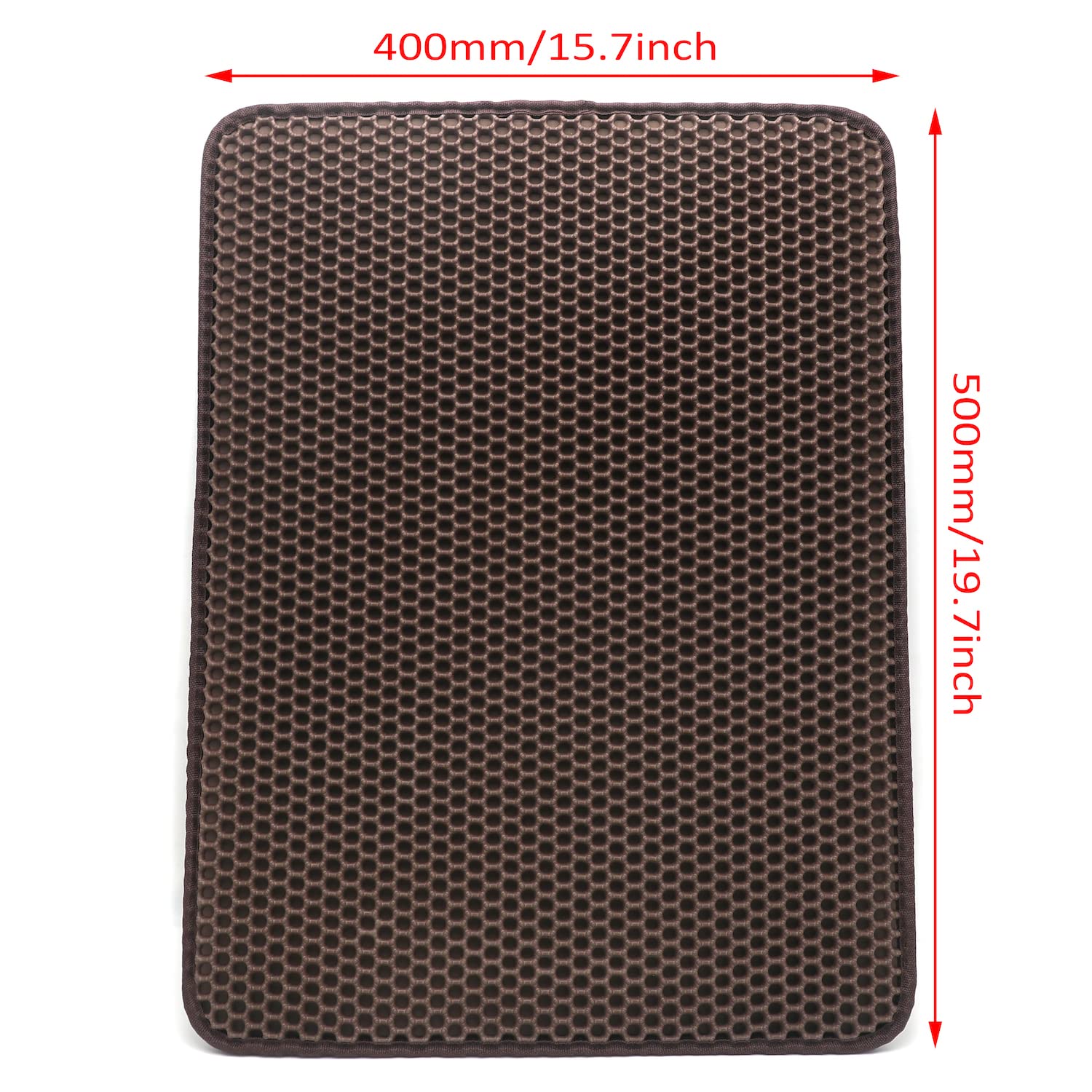 HTTMT- (15.7x12 inch) Pet Supplies Cats Litter & Housebreaking 30X40 Brown Cat litter Mat Double Layer Pad Trapper Folding Pad EVA Foam Rubber