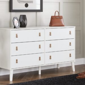 Signature Design by Ashley Aprilyn Farmhouse 6 Drawer Dresser, Whitewash