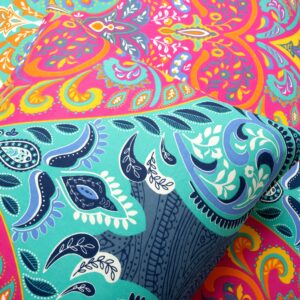 Lush Decor Boho Chic Reversible 3 Piece Cotton Duvet Cover Set, Full/Queen, Turquoise & Navy