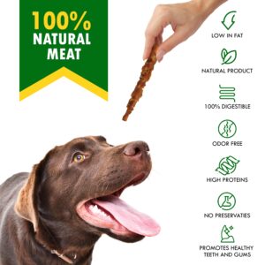 Dog Smoked Rawhide Sticks Wrapped Chicken & Pet Natural Chew Treats - Grain Free Organic Meat & Healthy Human Grade Dried Snacks in Bulk - Best Twists for Training Small & Large Dogs - Made for USA