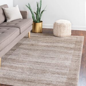 Rugs.com Angelica Collection Rug – 7' x 10' Beige Medium Rug Perfect for Bedrooms, Dining Rooms, Living Rooms