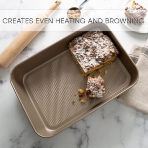 Kitchen Details Pro Series Deep Roasting Pan | Nonstick | Textured Diamond Base | Creates Even Heating | Safe up to 500 Degrees | Durable | Easy to Clean | Bakeware