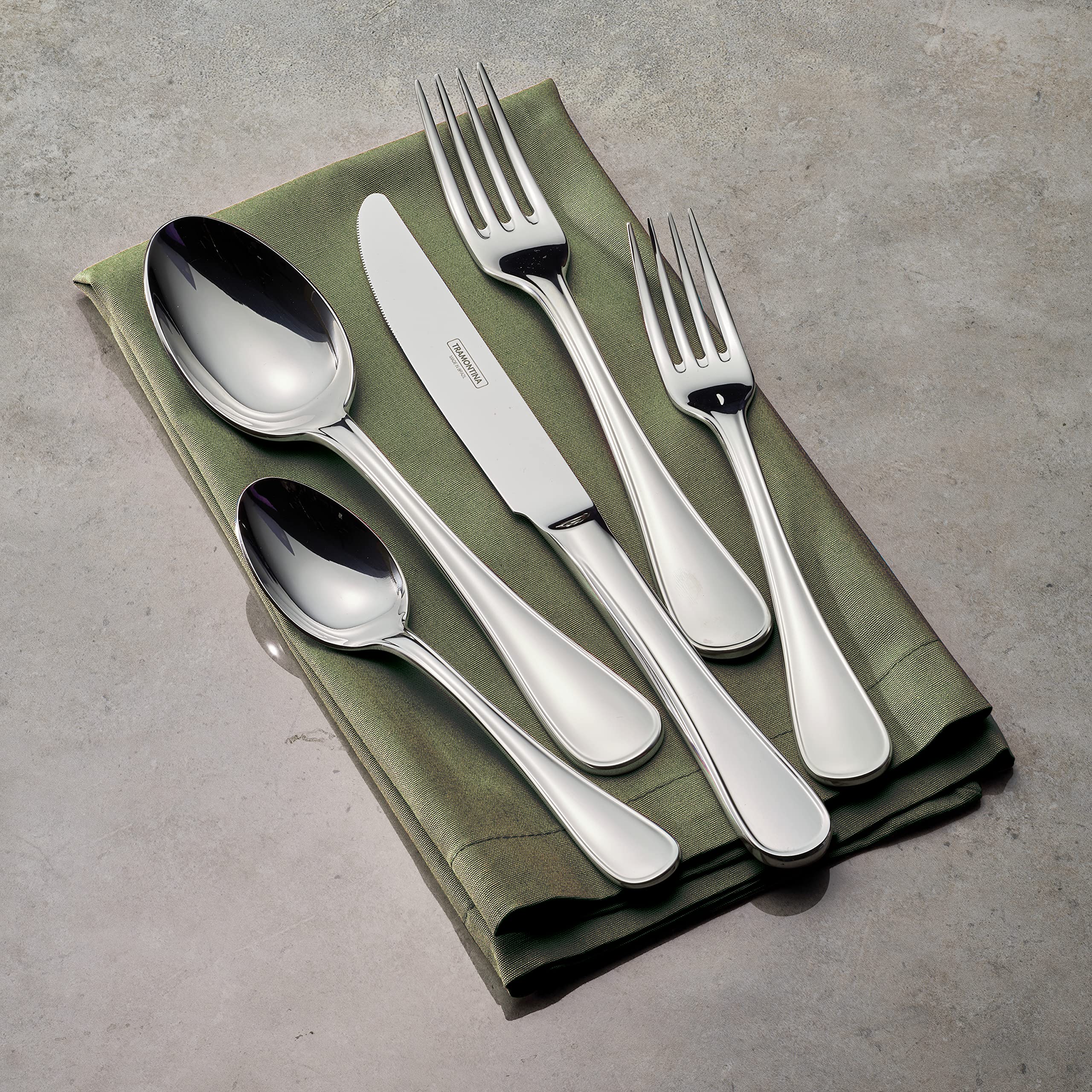 Tramontina 45 Piece Silverware Set - Firenze Utensils Set