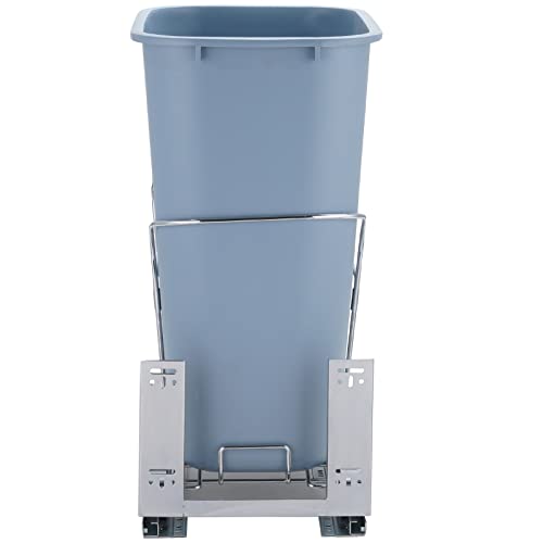 VEVOR Pull Out Trash Can, 37 Quart Recycling Bin with Silent Slide, 110 lbs Load Capacity Heavy Duty Garbage Under Mount Kitchen Waste Container for Kitchen Cabinet, Sink