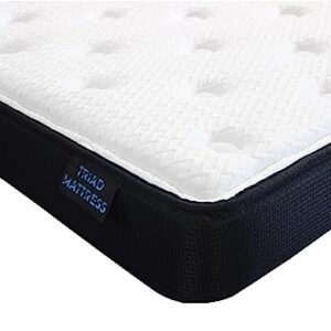 Triad Lite 6 inch RV Mattress Cool Gel Foam, Glacier Cooling Stretch Cover, Firm Support, Made in The USA (66x80)