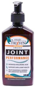 trixsyn canine performance - dog hip & joint supplement - enhance joint pain relief for small, large & senior dogs - patented mhb3 hylauronan liquid formula - 72 day supply