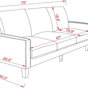 Harper & Bright Designs 2-Piece Living Room Sofa Set with Storage Box, Modern Upholstered Sofa Sets with 3-Seat Couch and Loveseat Sofa for Living Room and Bedroom (2+3 Seat, Light Grey)