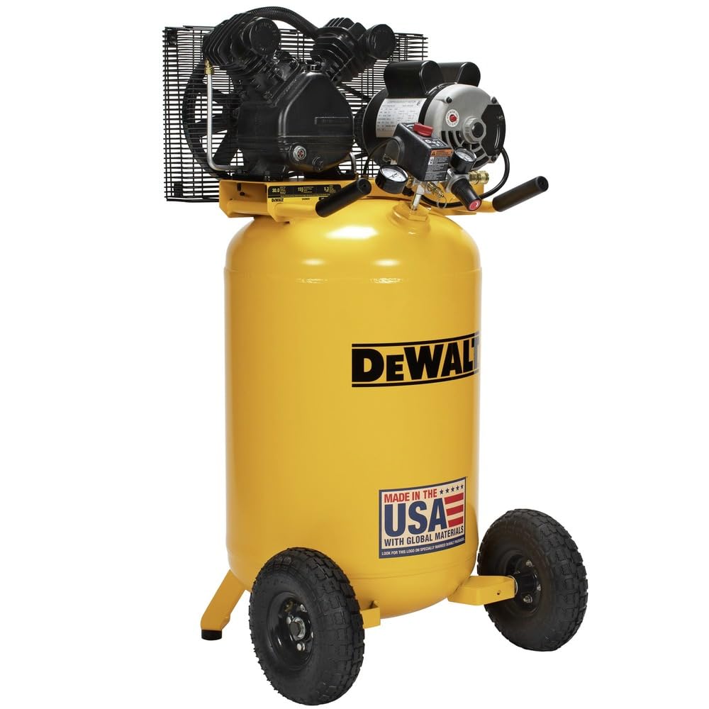 Dewalt DXCM301 1.6 HP 30 Gallon 155 Max PSI 6.2 SCFM @ 40 PSI 5.3 SCFM @ 90 PSI Single-Stage Oil-Lube Electric Portable Vertical Air Compressor