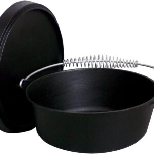 King Kooker 16 Qt. Seasoned Cast Iron Dutch Oven with Cast Iron Lid, Black (CI16SA)