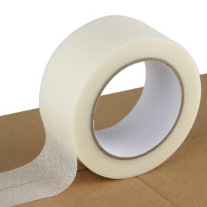 lichamp clear duct tapes heavy duty, waterproof no residue clear duct tape for packaging taping sealing repairing tying, thick & wide tape for diy or commercial use, 2 inches x 25 yards